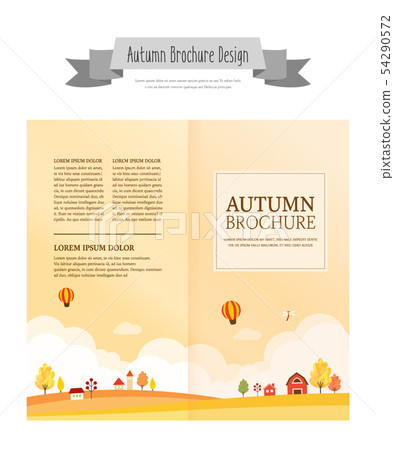 Fall Text Box Design Autumn, text box, background, cover, flyer,... - Stock Illustration ...