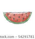 Cut watermelon illustration 54291781