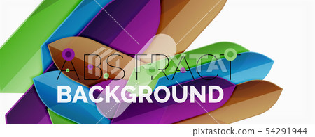 Geometric abstract background. Dynamic shapes composition 54291944