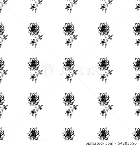 Seamless hand drawn pattern of abstract dandelion - Stock Illustration ...