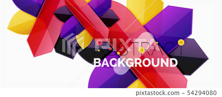 Geometric abstract background. Dynamic shapes composition 54294080