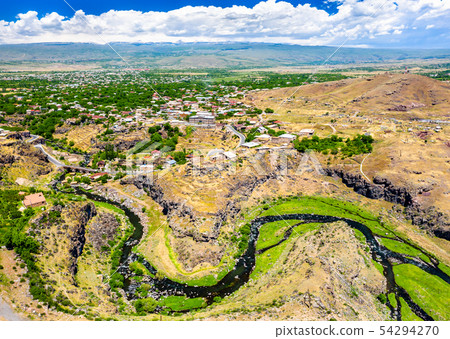 Kasagh river canyon at Oshakan in Armenia 54294270