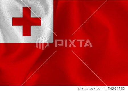 Tonga flag silk background 54294562