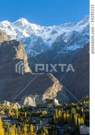 Baltit fort in autumn. Karimabad surround by Baltit fort in autumn. Karimabad surround by 54295315