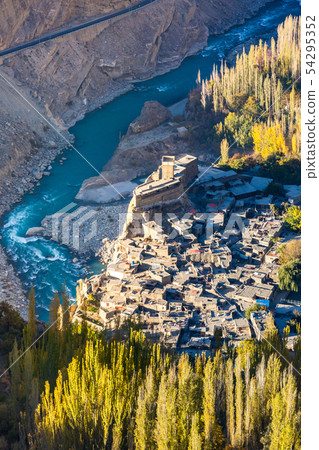 Altit fort surround with colorful foliage in Altit fort surround with colorful foliage in 54295352