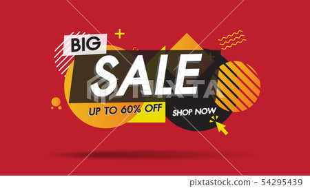 Sale banner template geometric abstract shape Sale banner template geometric abstract shape 54295439