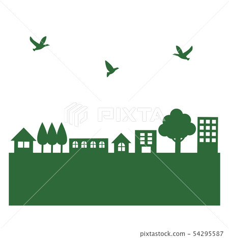 房子的街道上排 54295587