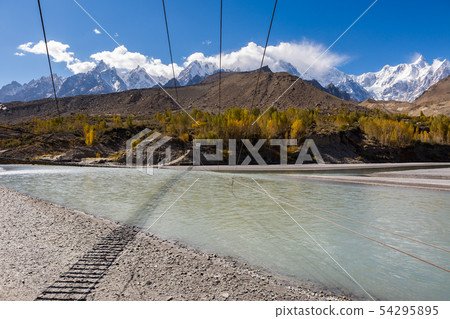 Hussaini Hanging Bridge.pakistan 54295895