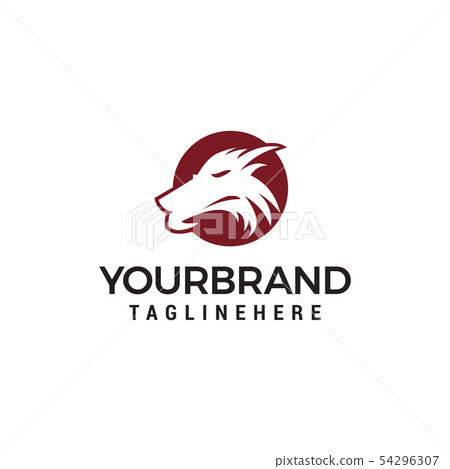 Wolf head logo template design Wolf head logo template design 54296307