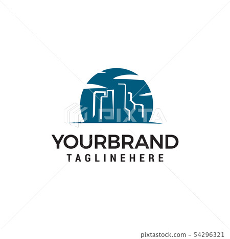 Logo the city, real estate, buildings against the Logo the city, real estate, buildings against the 54296321