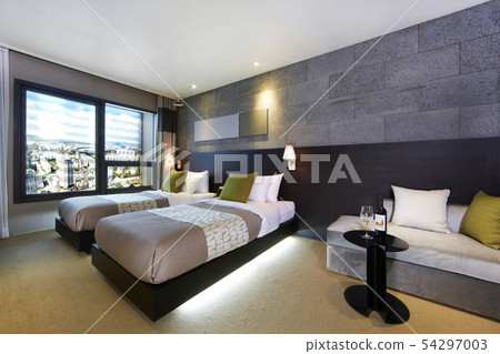 一間房間，內部，臥室，床 54297003