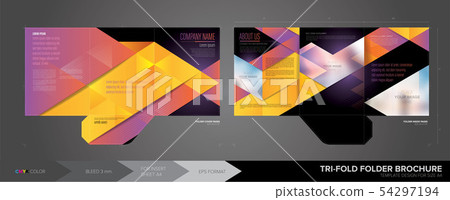 Trifold Folder Template in Vector Trifold Folder Template in Vector 54297194
