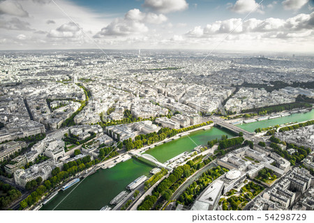 Paris view from the Eiffel Tower 54298729