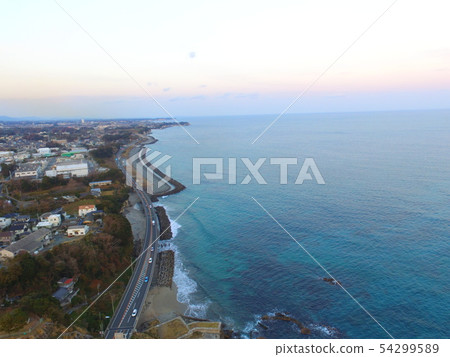 Road along the sea Route 6 (Ibaraki Prefecture Hitachi City East Town) 54299589