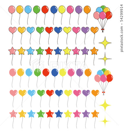 Colorful balloon set balloon illustration vector 54299914