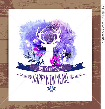 Christmas and happy new illustration. Christmas and happy new illustration. 54301675