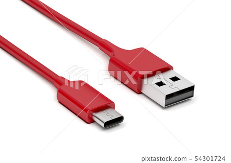 Red usb cables - Stock Illustration [54301724] - PIXTA