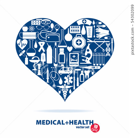 Medical ser. Heart illustration. 54302099