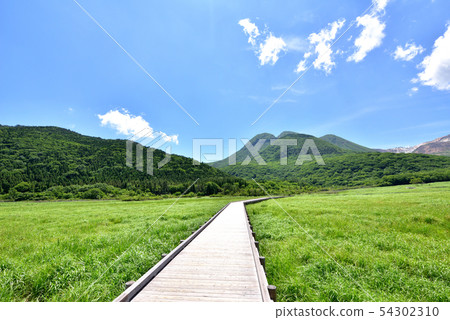 Mishimasan 1745m from Mt. Chojahara Nature research road in Tadee original wetland 54302310