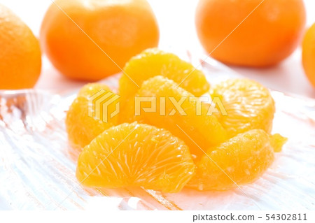 Tangerine peel white background 54302811