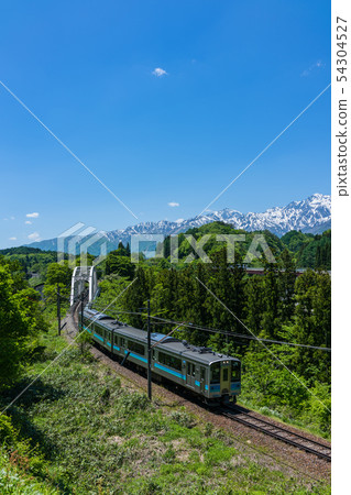 Fresh green Oito Line: Regular Train Kita-Azumi-gun Hakuba Village Fresh green Oito Line: Regular Train Kita-Azumi-gun Hakuba Village 54304527
