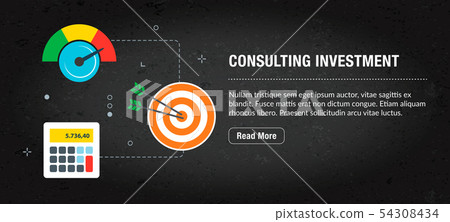 Consulting investment banner internet with icons Consulting investment banner internet with icons 54308434