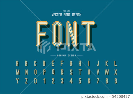 Font and alphabet vector, modern letter design Font and alphabet vector, modern letter design 54308457
