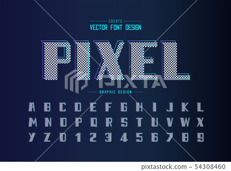 Bold Font and alphabet vector, Modern Typeface Bold Font and alphabet vector, Modern Typeface 54308460