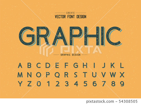 Texture Font and alphabet vector, Design typeface - Stock Illustration ...
