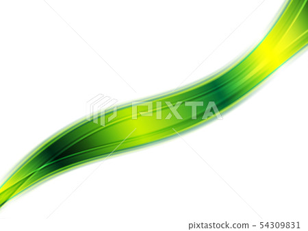 Abstract green glossy wave vector background - Stock Illustration ...