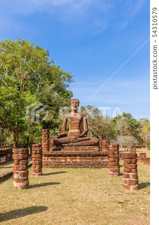Sitting Buddha statue at Wat Sing temple in Sitting Buddha statue at Wat Sing temple in 54310579