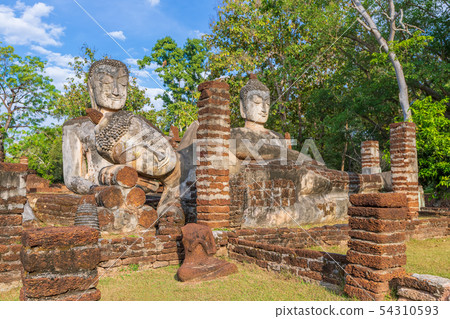 Group of Buddha statues at Wat Phra Kaeo temple in Group of Buddha statues at Wat Phra Kaeo temple in 54310593
