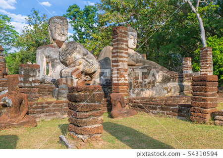 Group of Buddha statues at Wat Phra Kaeo temple in Group of Buddha statues at Wat Phra Kaeo temple in 54310594