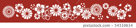 Japanese style floral pattern 54310614