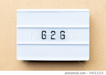 White lightbox with word G2G White lightbox with word G2G 54311115