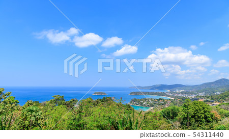 Aerial scenic view over beautiful Andaman sea and 54311440