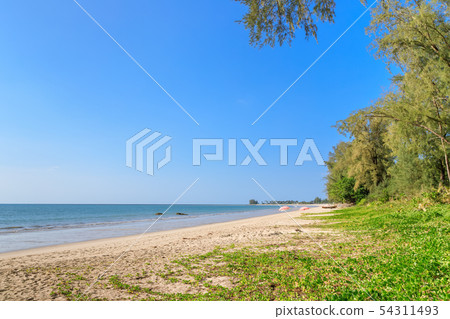 Clear blue sea at Bang Sak Beach near Khao Lak, 54311493