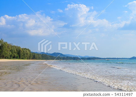 Clear blue sea at Bang Sak Beach near Khao Lak, Clear blue sea at Bang Sak Beach near Khao Lak, 54311497