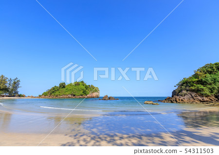 Clear turquoise blue sea at Bo Thong Lang Bay, Clear turquoise blue sea at Bo Thong Lang Bay, 54311503