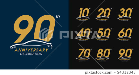 Set of luxury car anniversary logotype. 54312343
