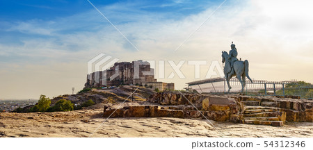 Mehrangarh fort with statue of Rao Jodha in 54312346