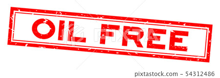 Grunge red oil free word rubber seal stamp Grunge red oil free word rubber seal stamp 54312486