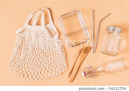 Cotton bags and glassware for free plastic 54312754