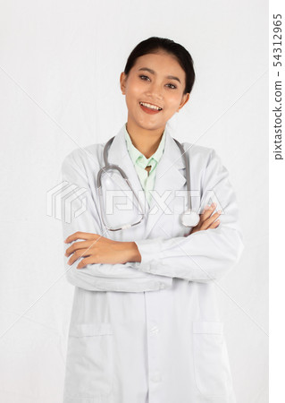 Asian medicine doctor woman isolated Asian medicine doctor woman isolated 54312965