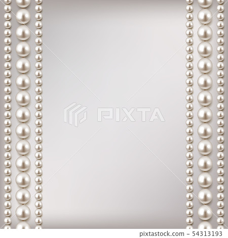 Background with decorative pearl beads strings, 54313193