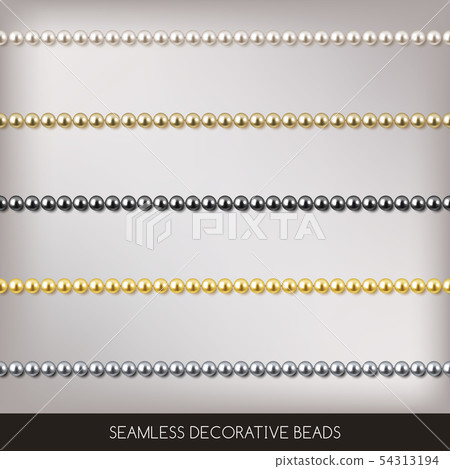 Seamless strings of beads set, decoration Seamless strings of beads set, decoration 54313194