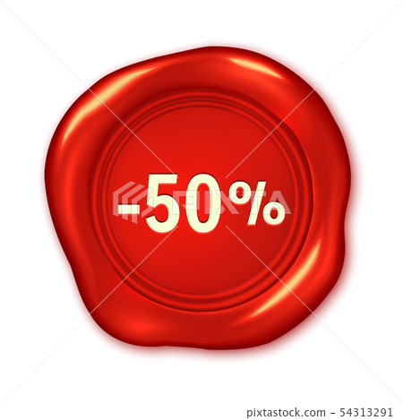 Discount banner, 50 percent off half price sale 54313291