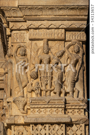 Decorative carving, Jagdish temple, Udaipur,India 54313657
