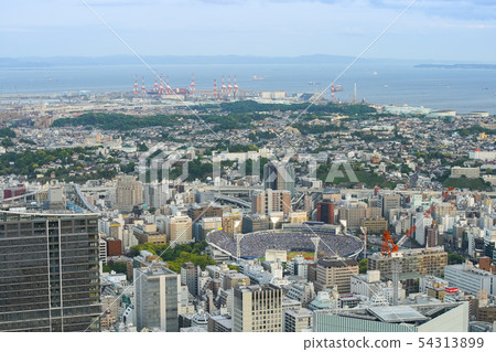 From evening to night in Yokohama, Japan From evening to night in Yokohama, Japan 54313899