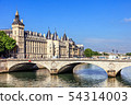 Conciergerie Castle and Bridge of Change. Paris  54314003
